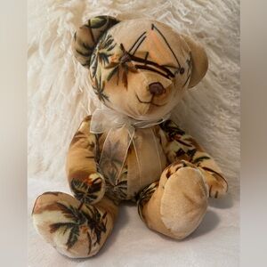 BESTEVER TEDDY BEAR LEILANI TROPICAL BEAR 12 INCH HAWAII PALM TREES